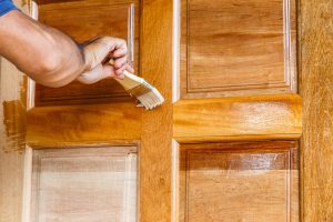 refinishing a wooden door in Dublin, CA