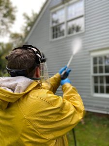 pressure washing a house in Livermore, CA