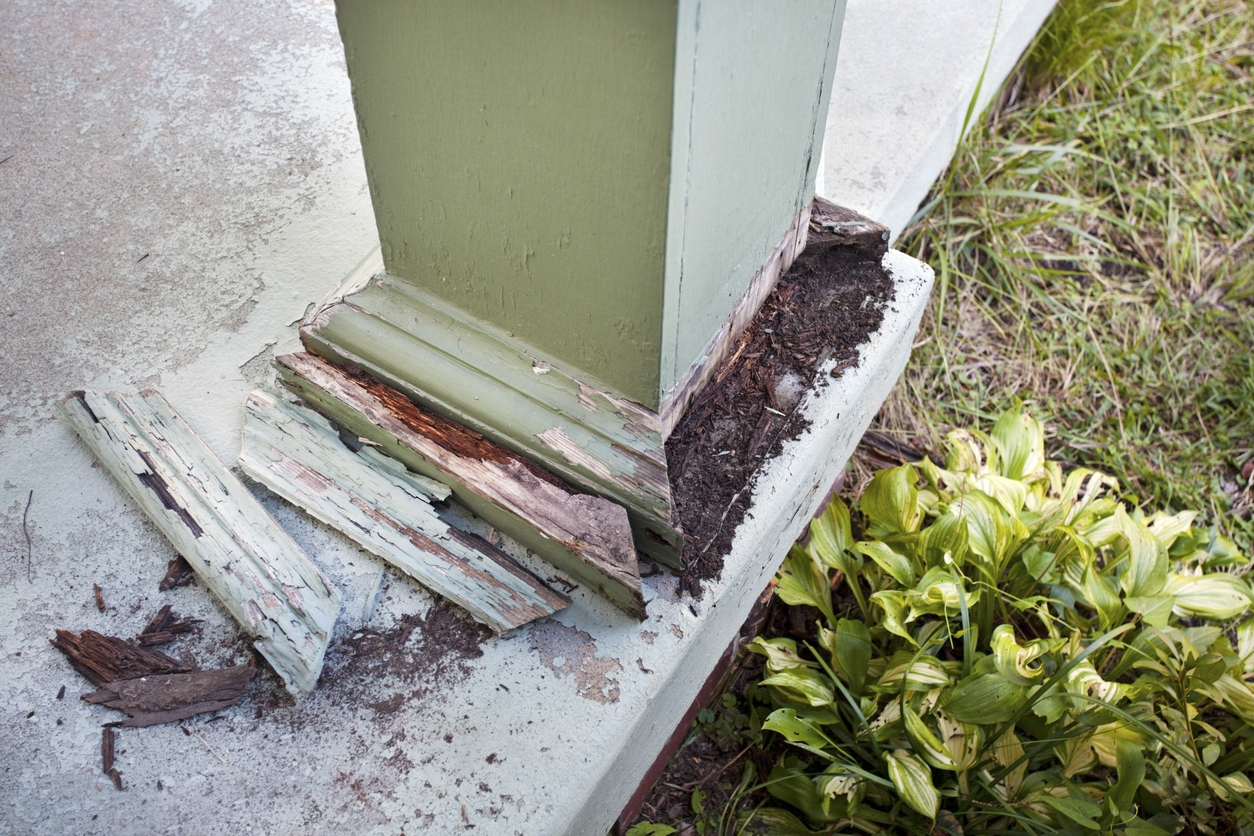 Wood Rot in need of repair in a Dublin, CA commercial building