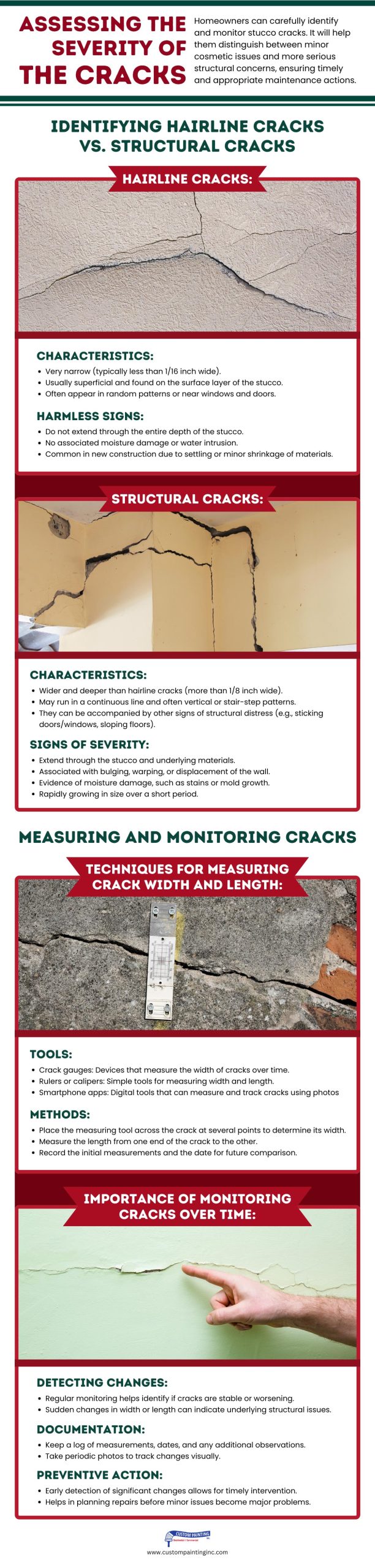  Infographic on assessing the severity of cracks in the stucco of a Dublin, CA home